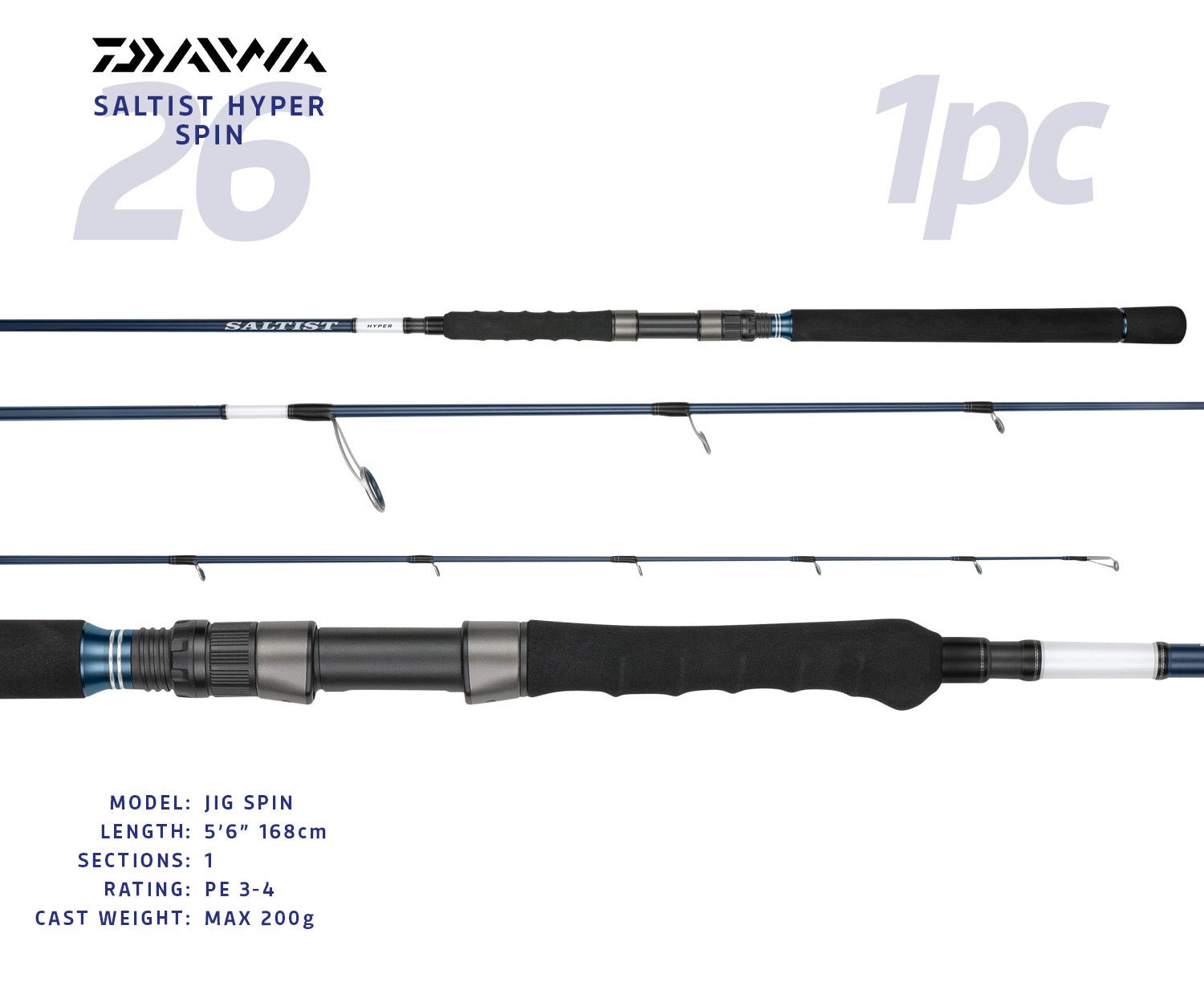 Daiwa 26 Saltist Hyper Spin Rods