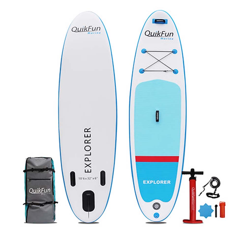 QuikFun Marine QuikSup Explorer 10'6" Inflatable Stand Up Paddle Board