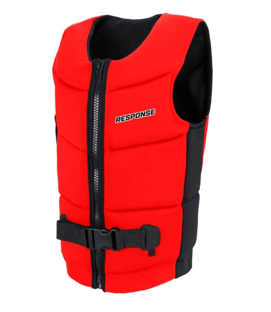 Response RNSB Single Belt Panelled Neoprene Life Jacket PFD Jet Vest Red L50